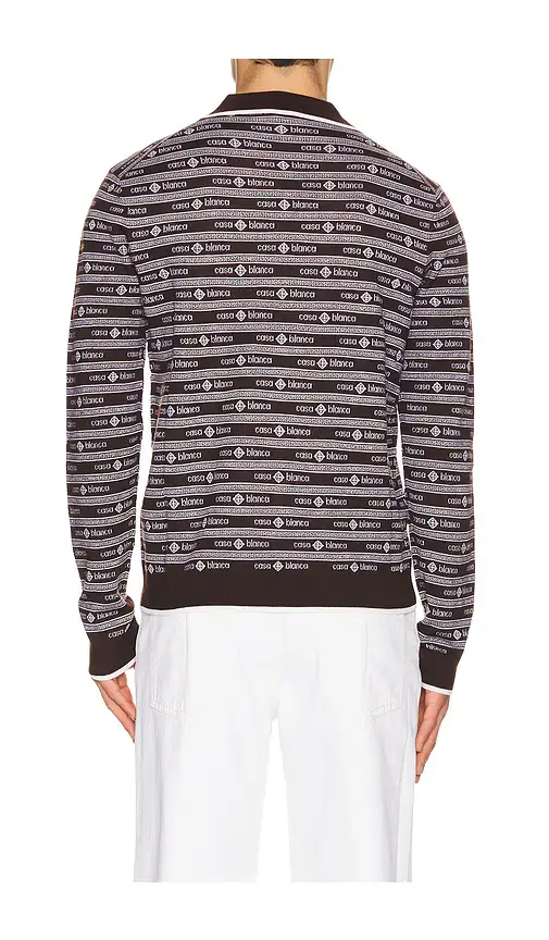 Casablanca Wordmark Long Sleeve Polo | Thumbnail 7 Casablanca Wordmark Long Sleeve Polo | Thumbnail 7
