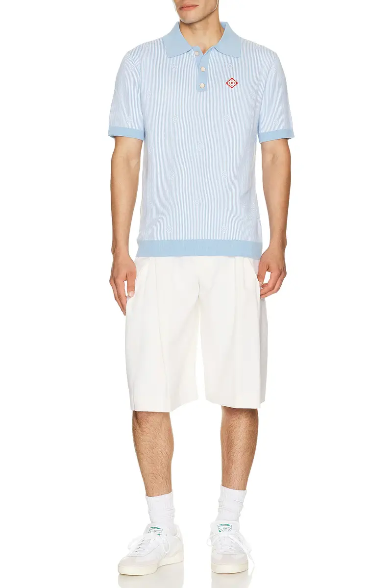 Casablanca Pinstripe Polo Shirt | Thumbnail 3 Casablanca Pinstripe Polo Shirt | Thumbnail 3