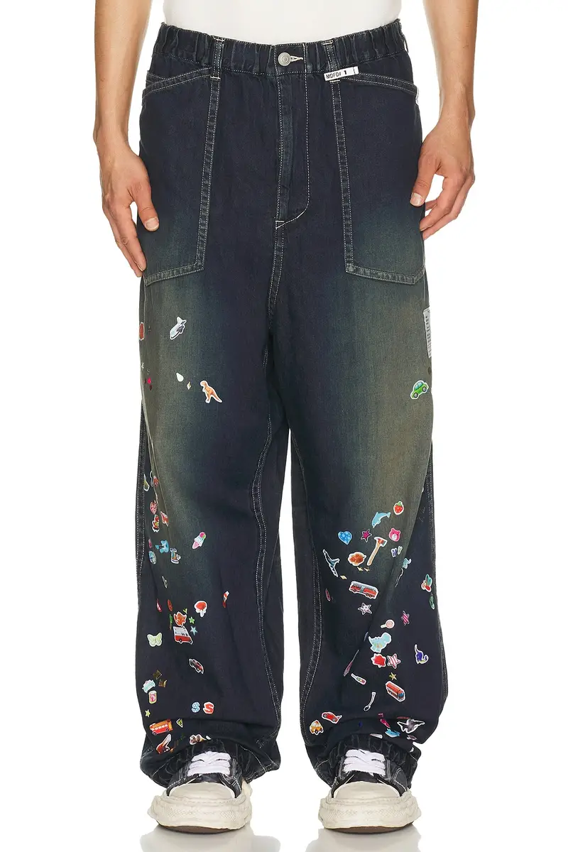 Maison MIHARA YASUHIRO Baker Jeans With Sticker