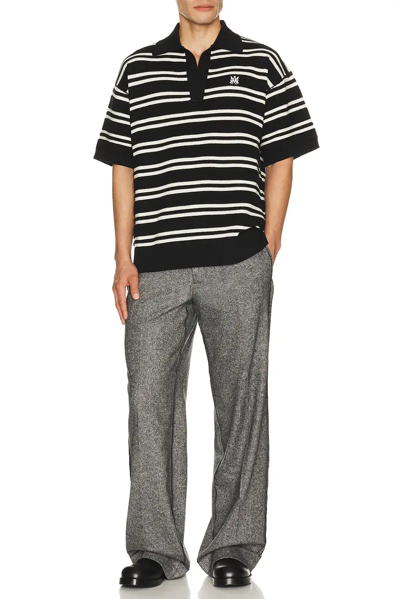 AMIRI MA Stripe Knit Polo | Thumbnail 3
