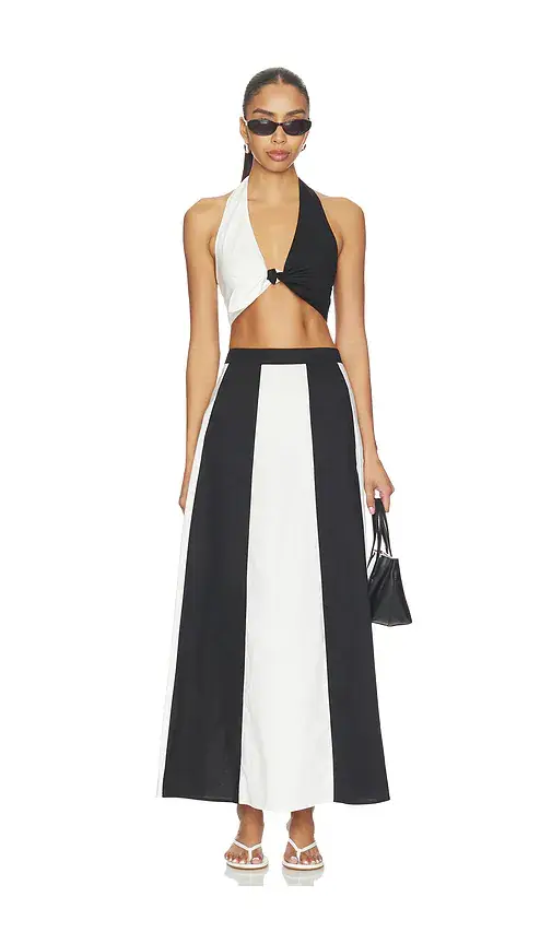 ADRIANA DEGREAS Solid Giardino Top & Skirt Set | Image 1 ADRIANA DEGREAS Solid Giardino Top & Skirt Set | Image 1