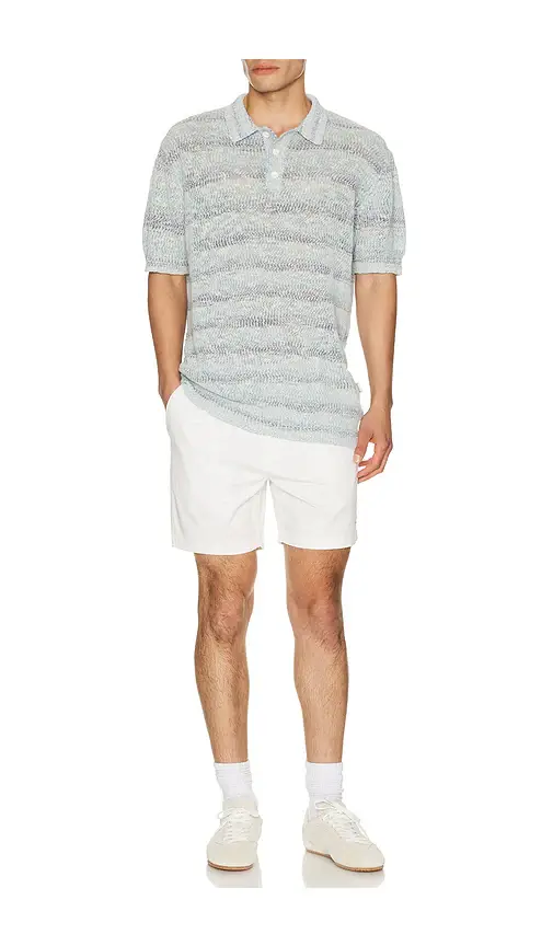 Bound Marine Textured Knit Polo | Thumbnail 3 Bound Marine Textured Knit Polo | Thumbnail 3