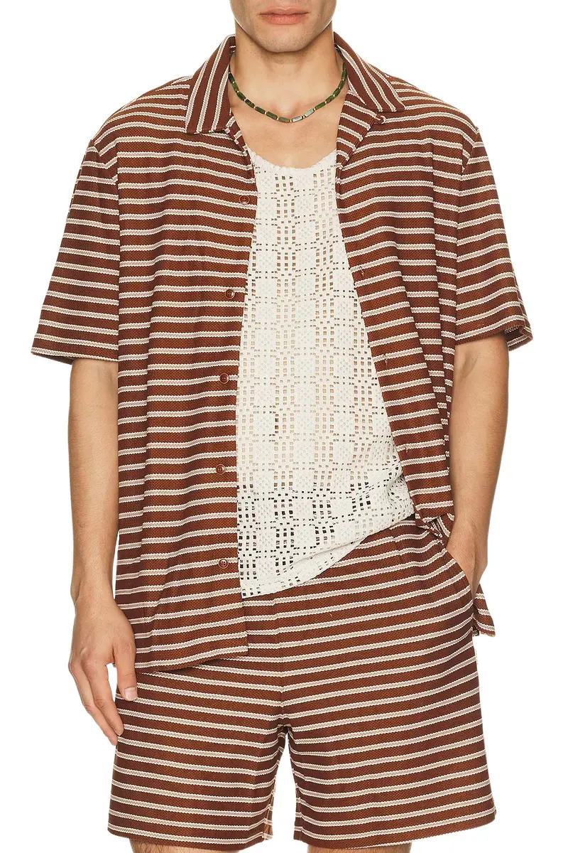 Stripe Jacquard Shirt