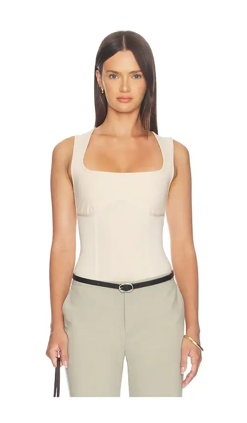 Fleur du Mal Organic Cotton Scoop Neck Bodysuit | Image 1 Fleur du Mal Organic Cotton Scoop Neck Bodysuit | Image 1
