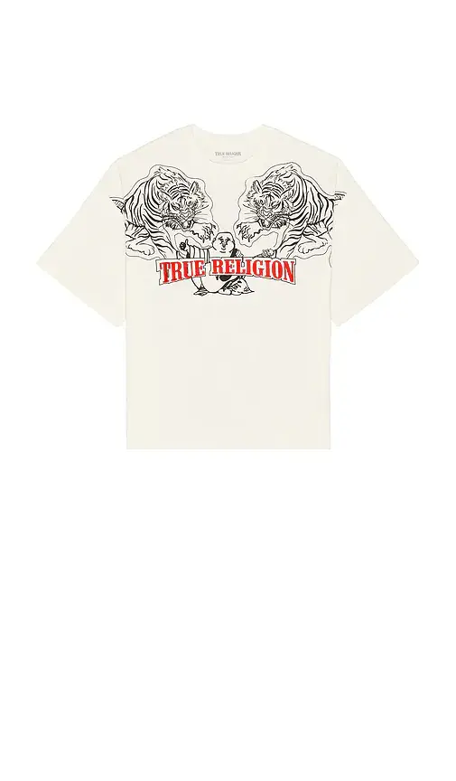 True Religion Short Sleeve Tiger Logo Oversized Tee | Thumbnail 4 True Religion Short Sleeve Tiger Logo Oversized Tee | Thumbnail 4
