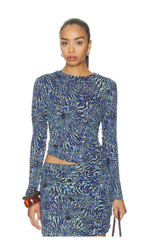 Ulla Johnson Nova Ruched Jersey Top | Image 1 Ulla Johnson Nova Ruched Jersey Top | Image 1