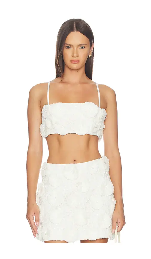Simkhai Delia Floral Raffia Bra Top | Image 1 Simkhai Delia Floral Raffia Bra Top | Image 1