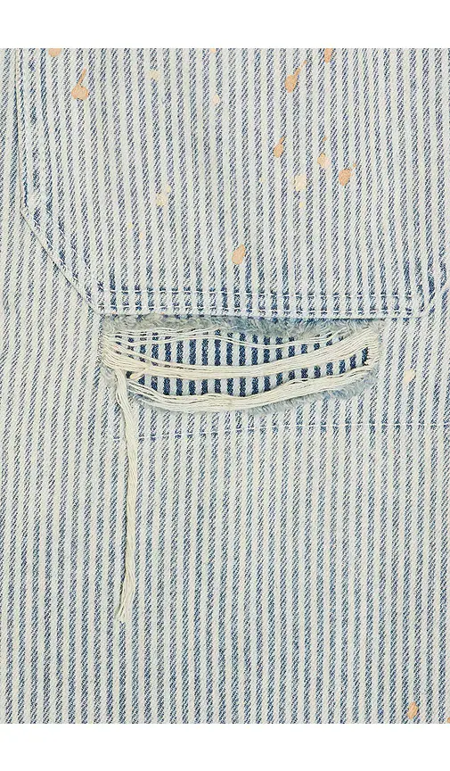 Jaded London Distressed Pinstripe Carpenter Jorts | Thumbnail 6 Jaded London Distressed Pinstripe Carpenter Jorts | Thumbnail 6