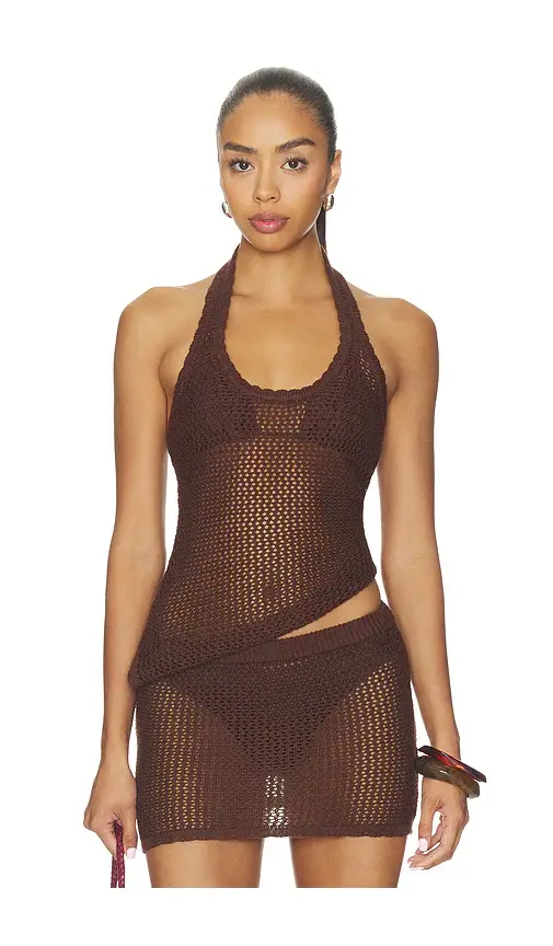 SNDYS Casey Crochet Halter Top | Image 1 SNDYS Casey Crochet Halter Top | Image 1