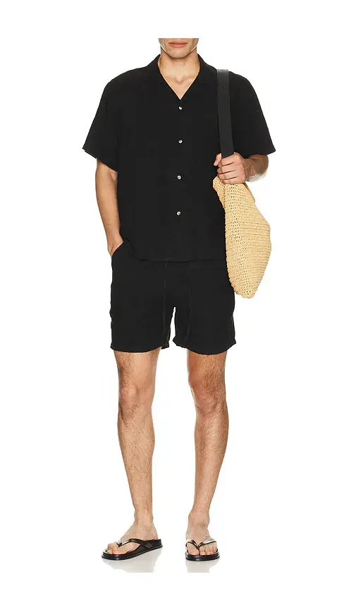 BATHER Linen Leisure Shorts | Thumbnail 3