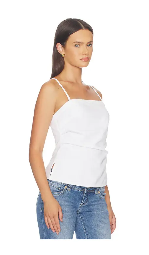 Madewell Airy Denim Ruched Squareneck Tank | Thumbnail 2
