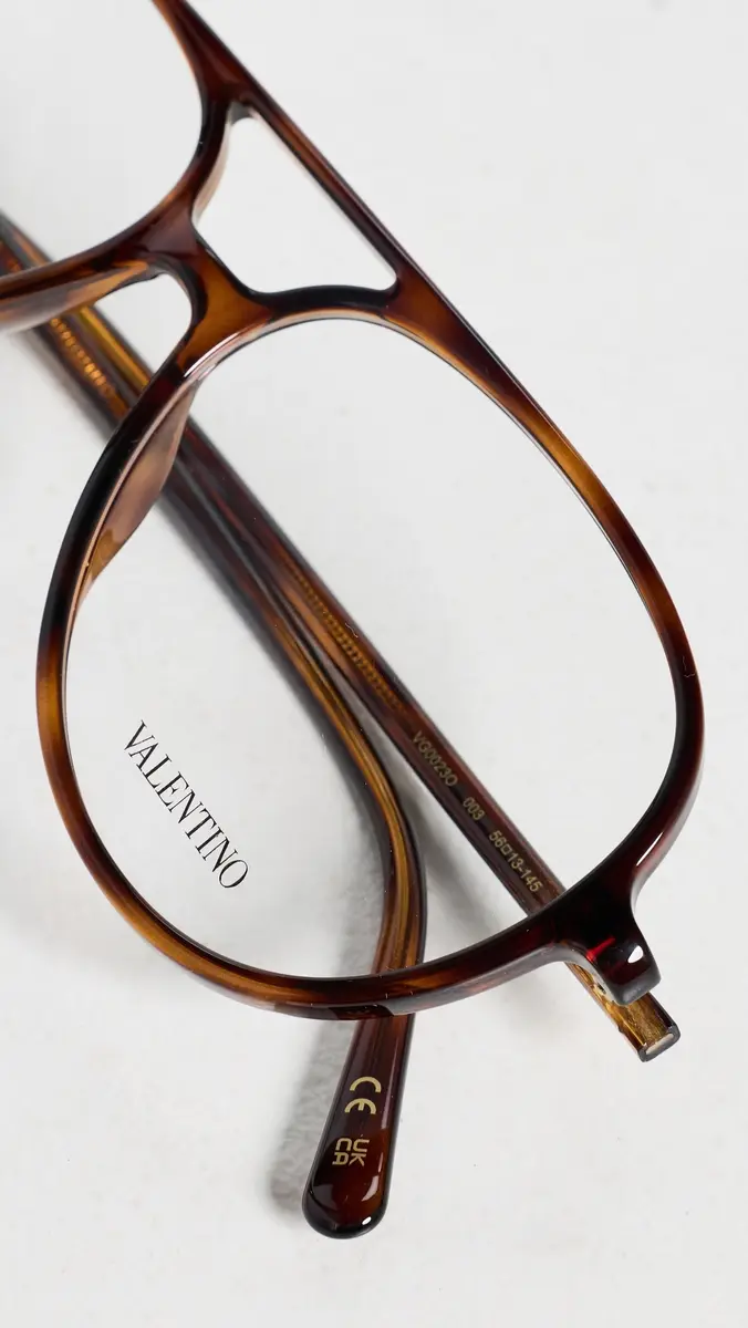Valentino Ultralight V Logo Eyeglasses HAVANA-HAVANA-TRANSPARENT One Size | Thumbnail 5 Valentino Ultralight V Logo Eyeglasses HAVANA-HAVANA-TRANSPARENT One Size | Thumbnail 5