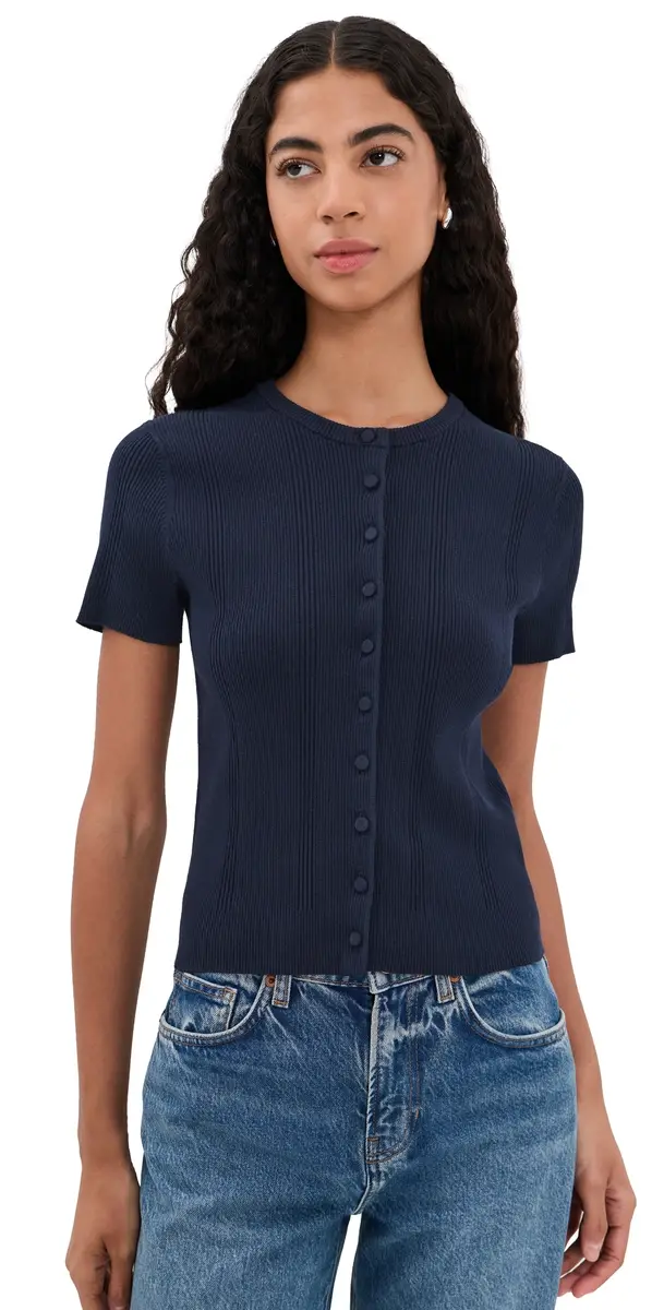 Vince Ribbed Cardigan | Image 1 Vince Ribbed Cardigan | Image 1