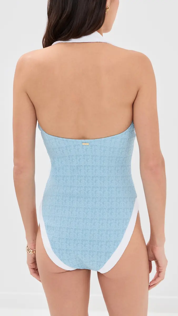 L'Agence Natalya Colorblock Chic Collared One Piece | Thumbnail 3 L'Agence Natalya Colorblock Chic Collared One Piece | Thumbnail 3