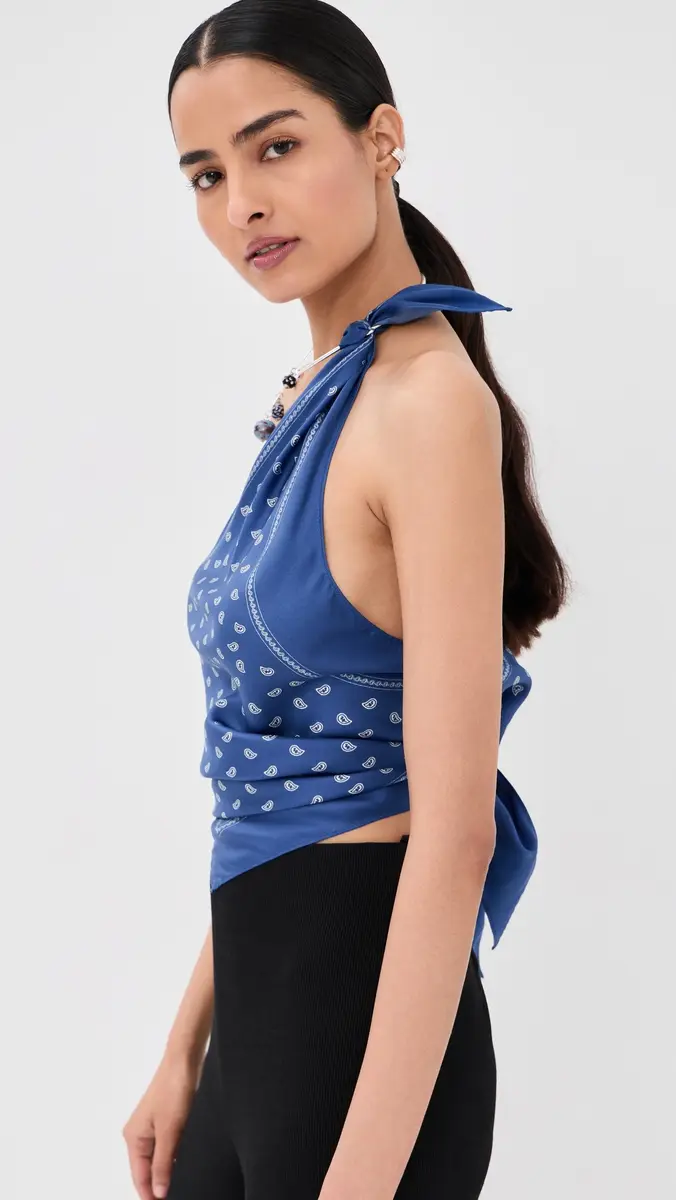 Christopher Esber Bandana Scarf Tie Top | Thumbnail 4 Christopher Esber Bandana Scarf Tie Top | Thumbnail 4
