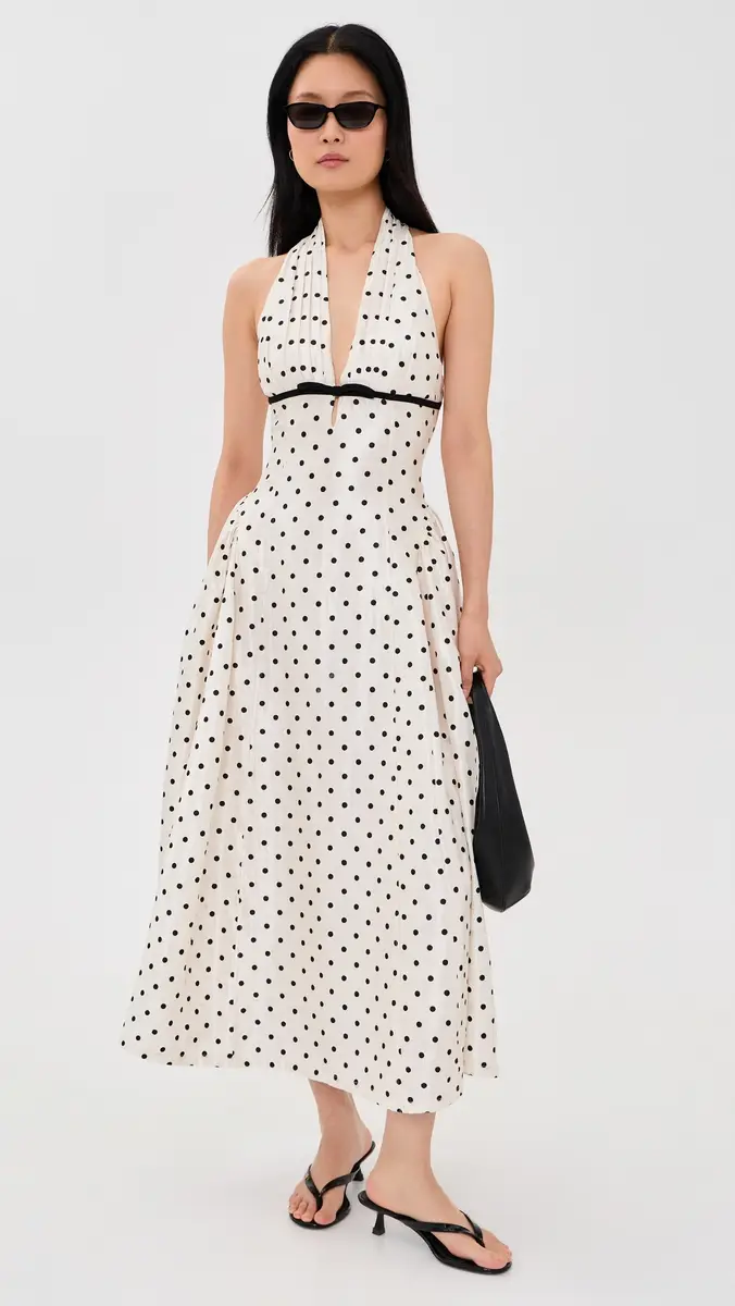 endless rose Halter Neck Polka-Dot Maxi Dress | Thumbnail 2 endless rose Halter Neck Polka-Dot Maxi Dress | Thumbnail 2