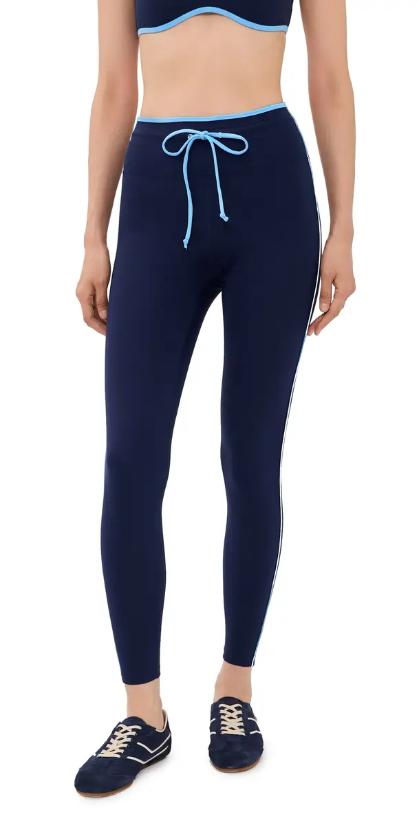 Year of Ours port print 7/8 Leggings Midnite pt Blu | Image 1 Year of Ours port print 7/8 Leggings Midnite pt Blu | Image 1