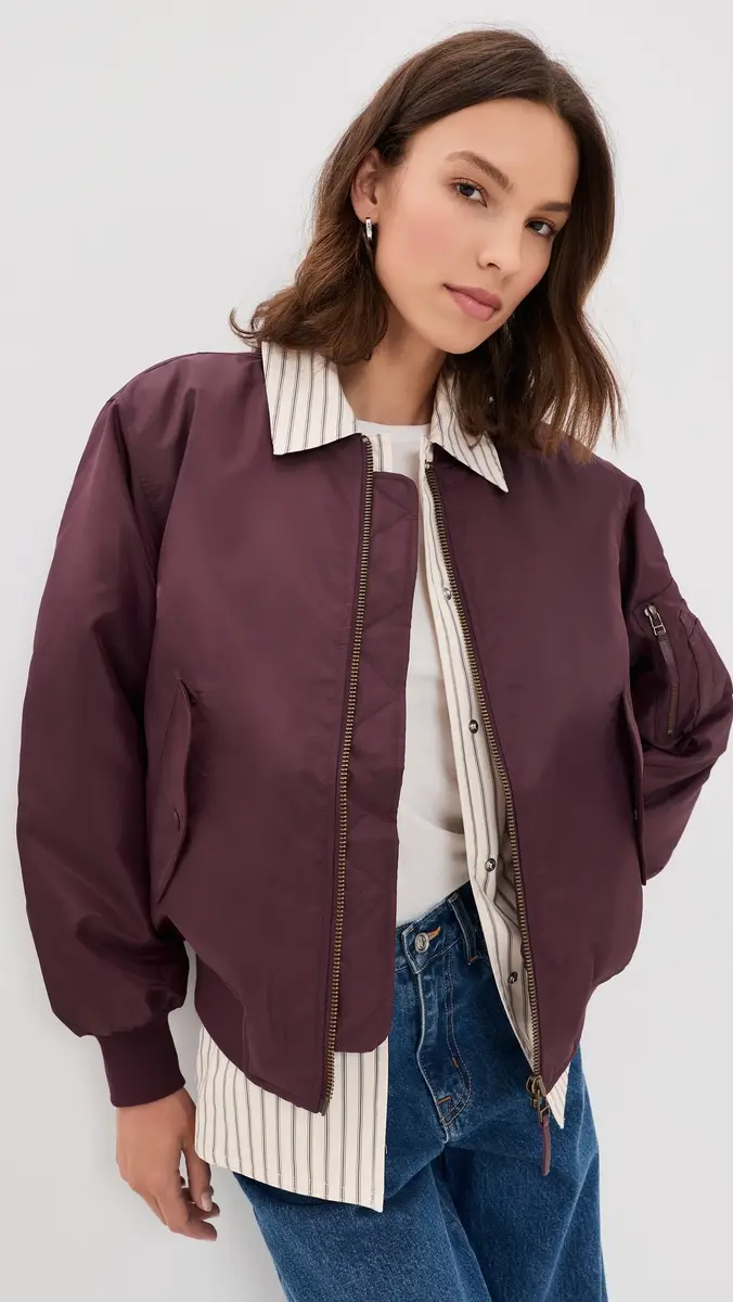 Anine Bing Leon Bomber Jacket | Thumbnail 2 Anine Bing Leon Bomber Jacket | Thumbnail 2