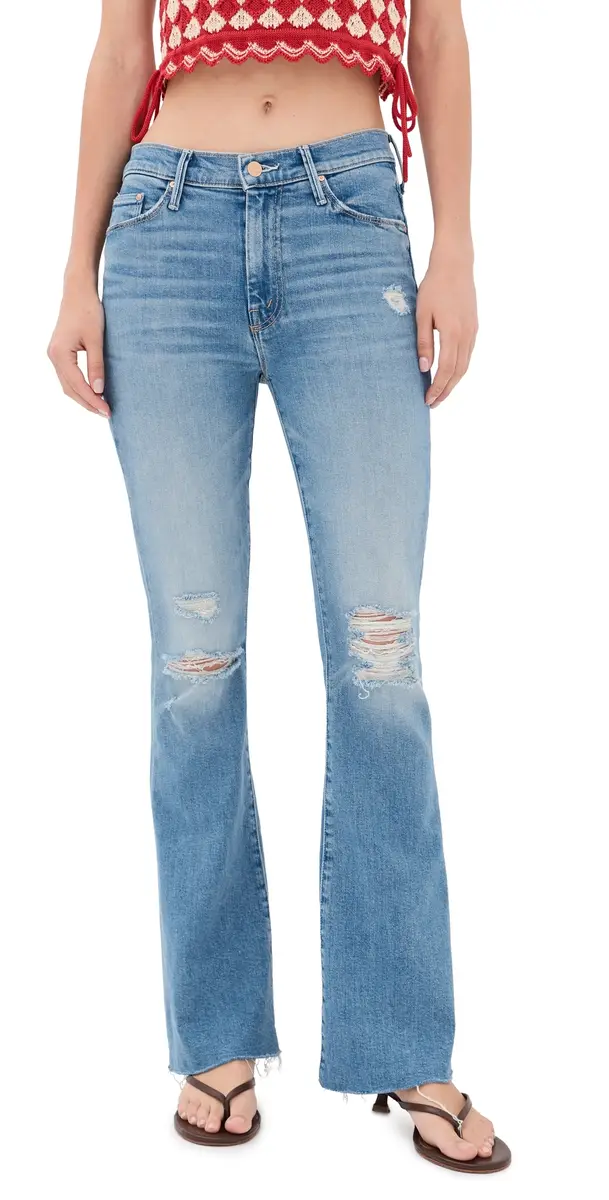 Mother The Weekender Fray Flare Jeans | Image 1 Mother The Weekender Fray Flare Jeans | Image 1