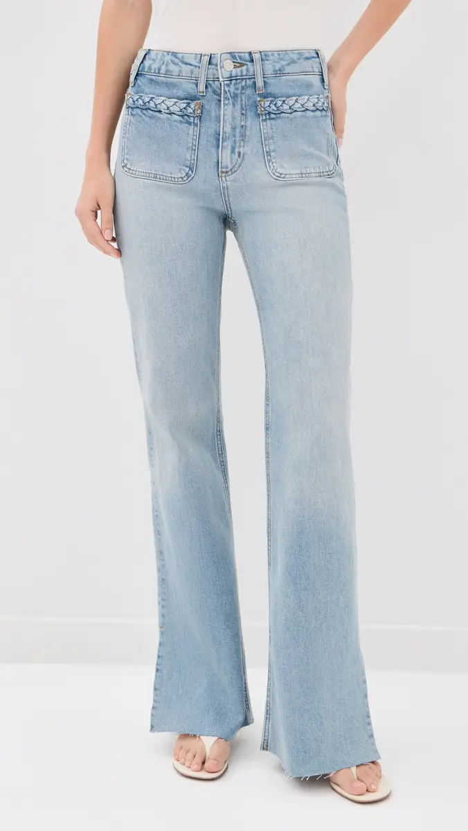 PAIGE Sofia Braided Patch Pocket Jeans | Thumbnail 2 PAIGE Sofia Braided Patch Pocket Jeans | Thumbnail 2