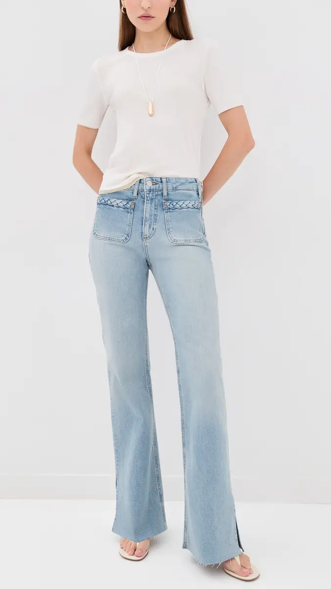 PAIGE Sofia Braided Patch Pocket Jeans | Thumbnail 5 PAIGE Sofia Braided Patch Pocket Jeans | Thumbnail 5