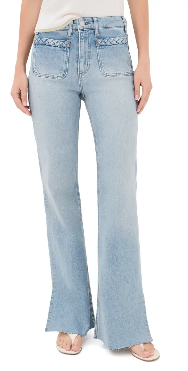 PAIGE Sofia Braided Patch Pocket Jeans Montebello | Image 1 PAIGE Sofia Braided Patch Pocket Jeans Montebello | Image 1
