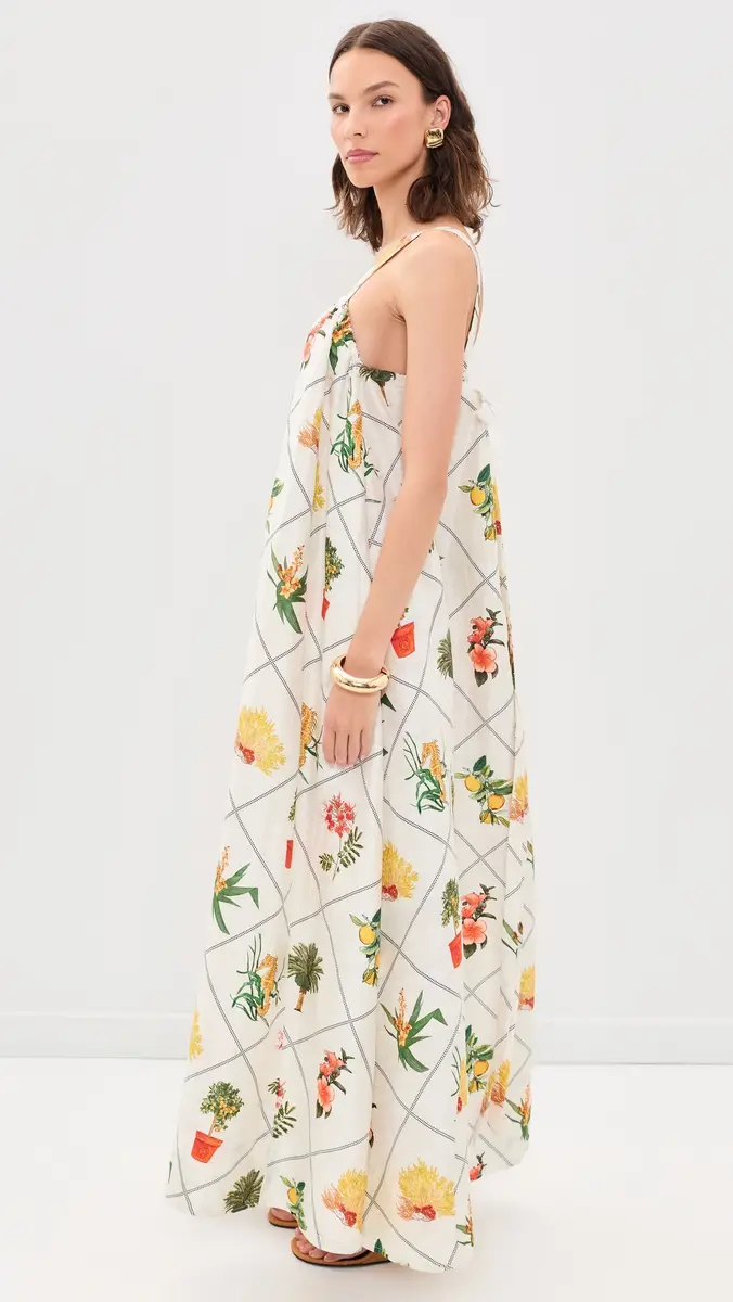 Coniglio Palm Beach Low Back Tie Silk Maxi Dress | Thumbnail 4 Coniglio Palm Beach Low Back Tie Silk Maxi Dress | Thumbnail 4