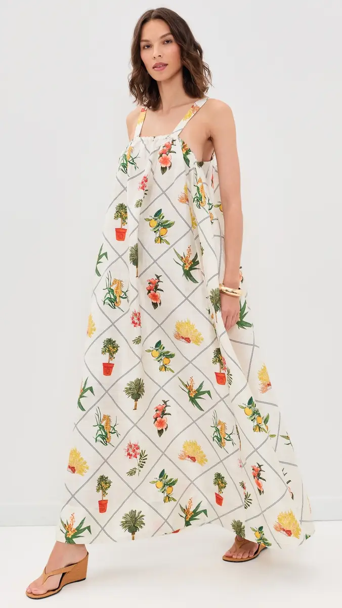 Coniglio Palm Beach Low Back Tie Silk Maxi Dress | Thumbnail 5 Coniglio Palm Beach Low Back Tie Silk Maxi Dress | Thumbnail 5