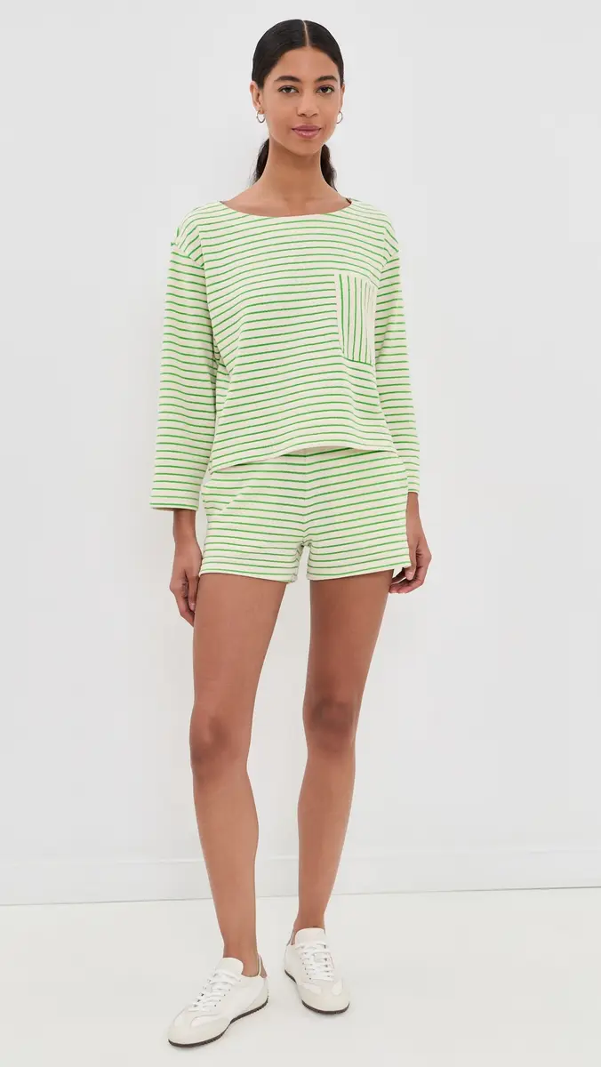 Askk NY Striped Sweat Shorts | Thumbnail 5 Askk NY Striped Sweat Shorts | Thumbnail 5