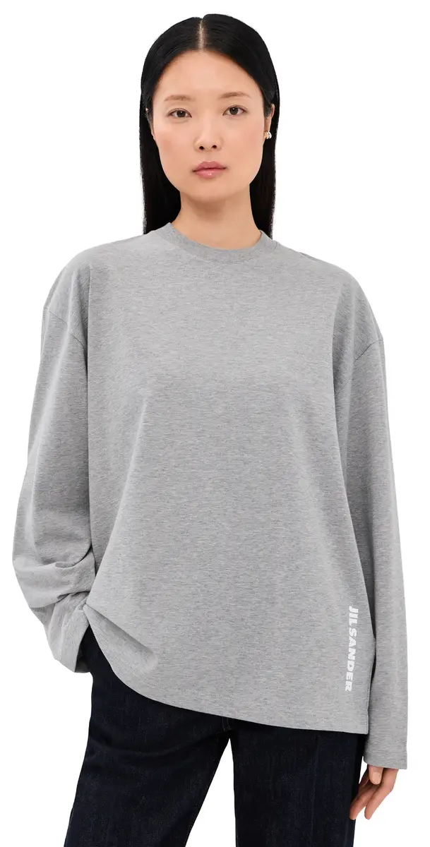 Jil Sander Long Sleeve T-Shirt ondon Fog | Image 1 Jil Sander Long Sleeve T-Shirt ondon Fog | Image 1