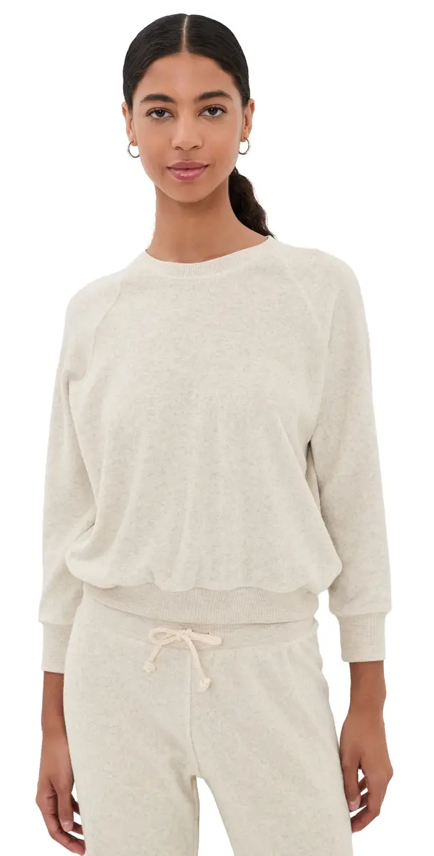 perfectwhitetee aylor Terry Sweatshirt Oatmeal | Image 1 perfectwhitetee aylor Terry Sweatshirt Oatmeal | Image 1