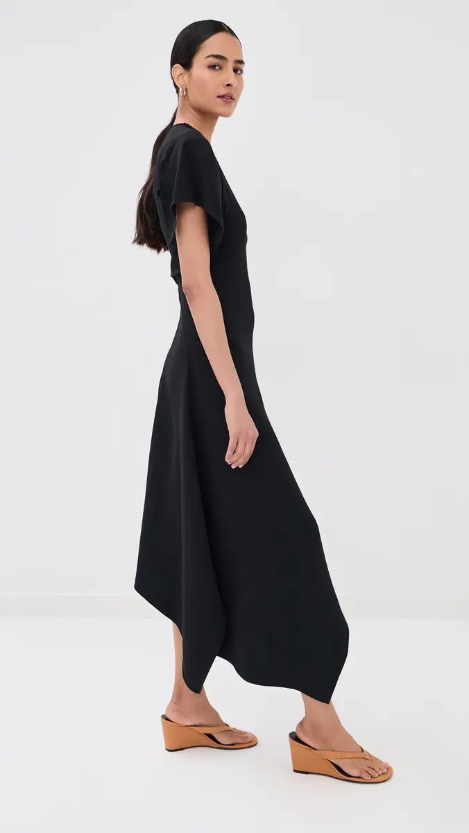 Victoria Beckham V Neck Draped Dress | Thumbnail 5 Victoria Beckham V Neck Draped Dress | Thumbnail 5