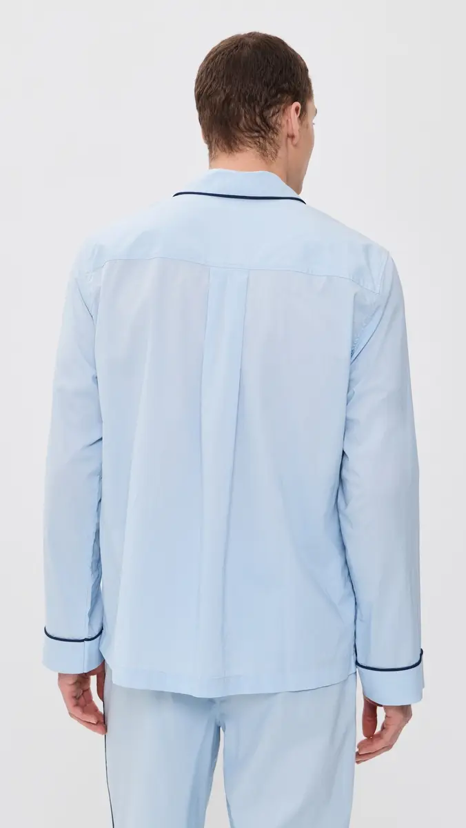 Lunya Airy Cotton Piped Sleep Shirt | Thumbnail 3