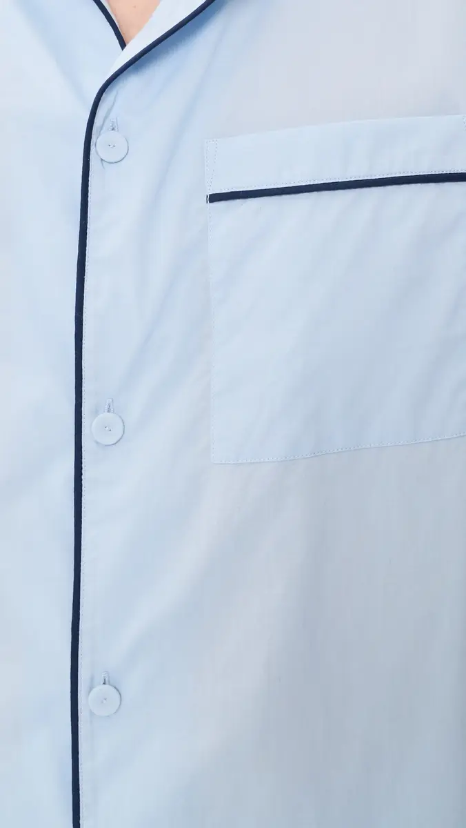 Lunya Airy Cotton Piped Sleep Shirt | Thumbnail 6