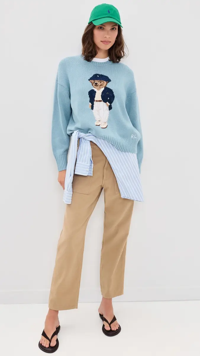 Polo Ralph Lauren Cotton Bear Long Sleeve Crew Neck Pullover | Thumbnail 5 Polo Ralph Lauren Cotton Bear Long Sleeve Crew Neck Pullover | Thumbnail 5