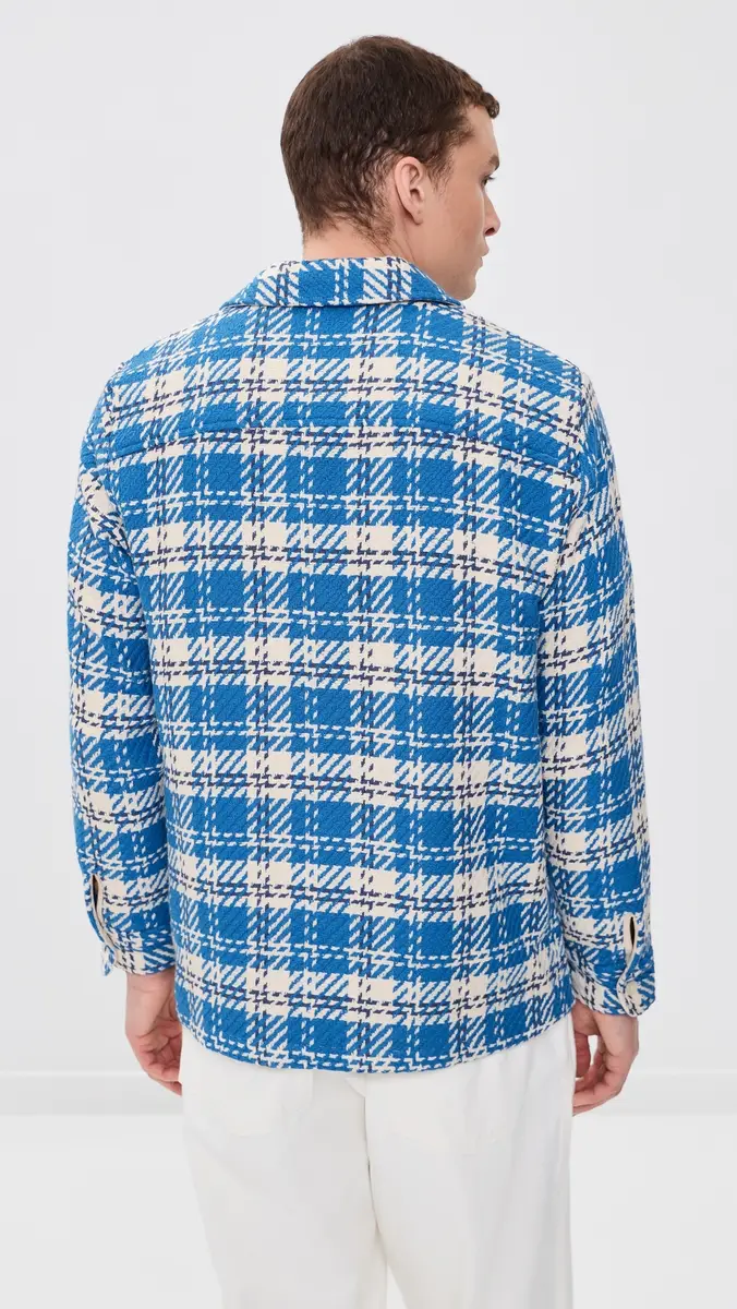 Wax London Oran Check Whiting Overshirt | Thumbnail 3 Wax London Oran Check Whiting Overshirt | Thumbnail 3