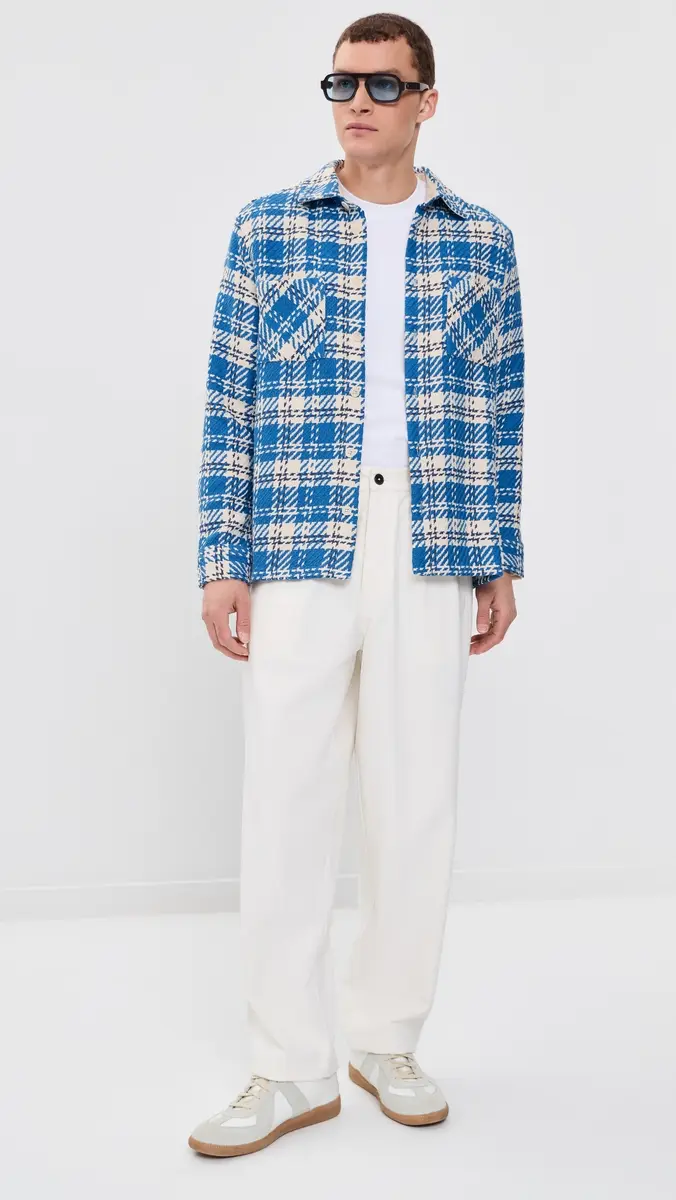 Wax London Oran Check Whiting Overshirt | Thumbnail 5 Wax London Oran Check Whiting Overshirt | Thumbnail 5