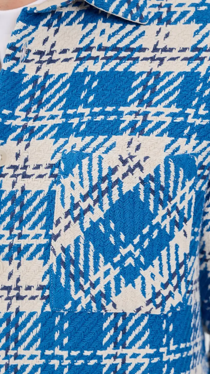 Wax London Oran Check Whiting Overshirt | Thumbnail 6 Wax London Oran Check Whiting Overshirt | Thumbnail 6
