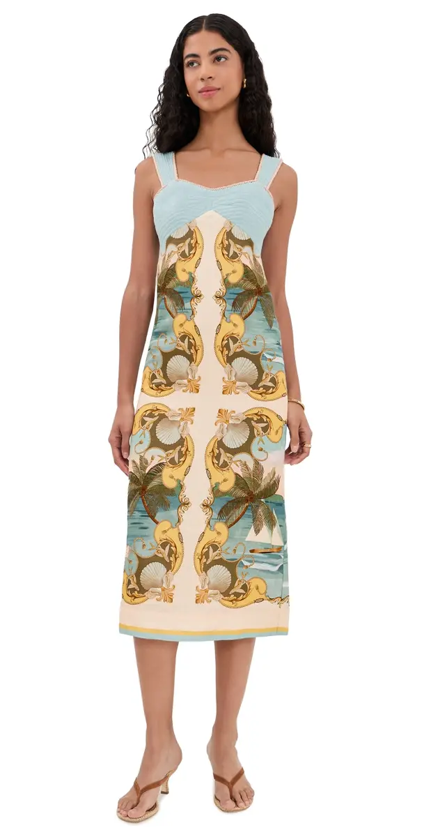 Farm Rio Royal ea Linen Dress Royal ea Multicolor | Image 1 Farm Rio Royal ea Linen Dress Royal ea Multicolor | Image 1