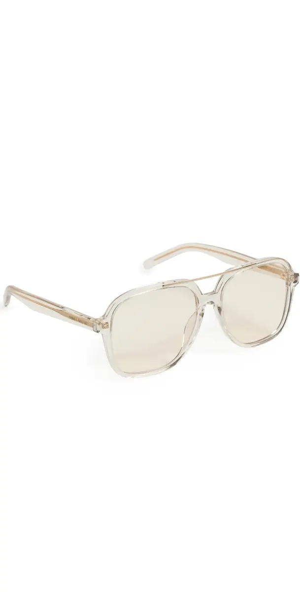 Saint Laurent SL 545 Aviator Sunglasses Beige/Yellow One Size | Image 1 Saint Laurent SL 545 Aviator Sunglasses Beige/Yellow One Size | Image 1
