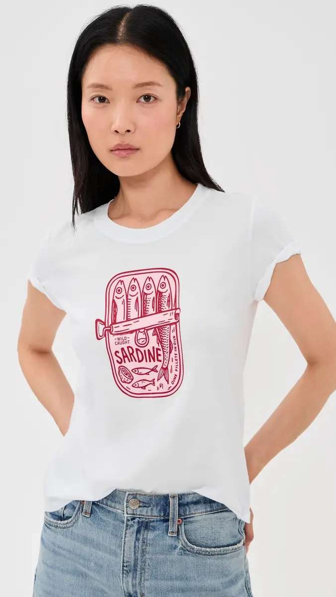 Sunny Somewhere Sardine Summer Femme Crew Tee | Thumbnail 2 Sunny Somewhere Sardine Summer Femme Crew Tee | Thumbnail 2