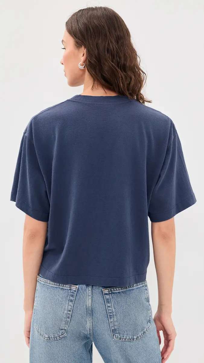 Madewell The Boxy Crop Tee in Vintage Jersey Thank You For Visiting Graphic | Thumbnail 3