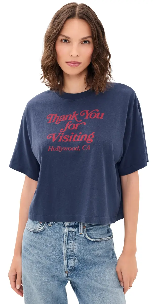 Madewell The Boxy Crop Tee in Vintage Jersey Thank You For Visiting Graphic S | Image 1 Madewell The Boxy Crop Tee in Vintage Jersey Thank You For Visiting Graphic S | Image 1