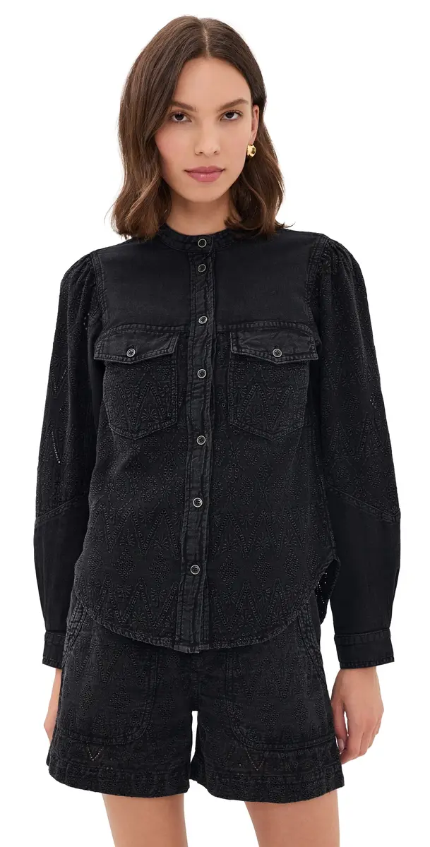 Isabel Marant Étoile Kaina Blouse Faded Black | Image 1 Isabel Marant Étoile Kaina Blouse Faded Black | Image 1