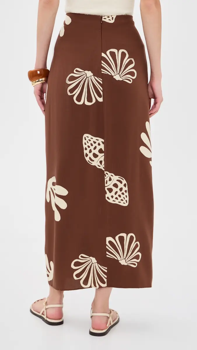Dress To Brown Maritime Front Knot Maxi Skirt | Thumbnail 3