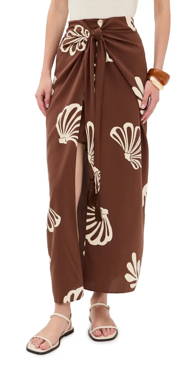 Dress To Brown aritime Front Knot Maxi Skirt Brown aritime | Image 1 Dress To Brown aritime Front Knot Maxi Skirt Brown aritime | Image 1