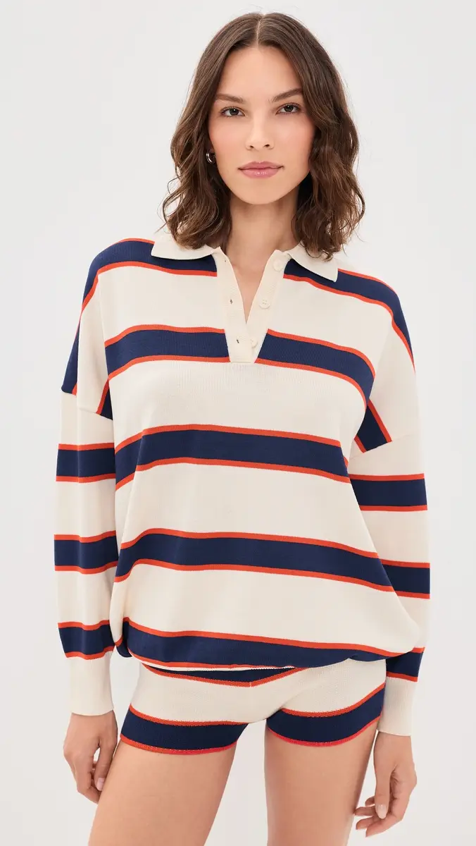 SEROYA Taby Sweater Eggshell Stripe | Thumbnail 3