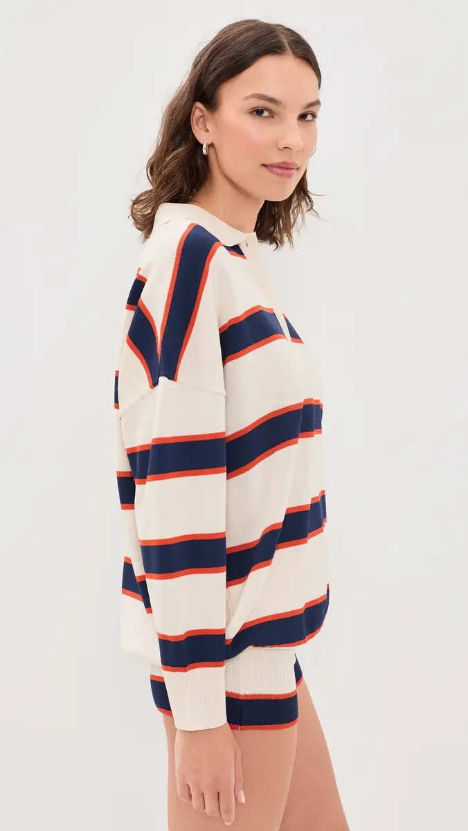 SEROYA Taby Sweater Eggshell Stripe | Thumbnail 5