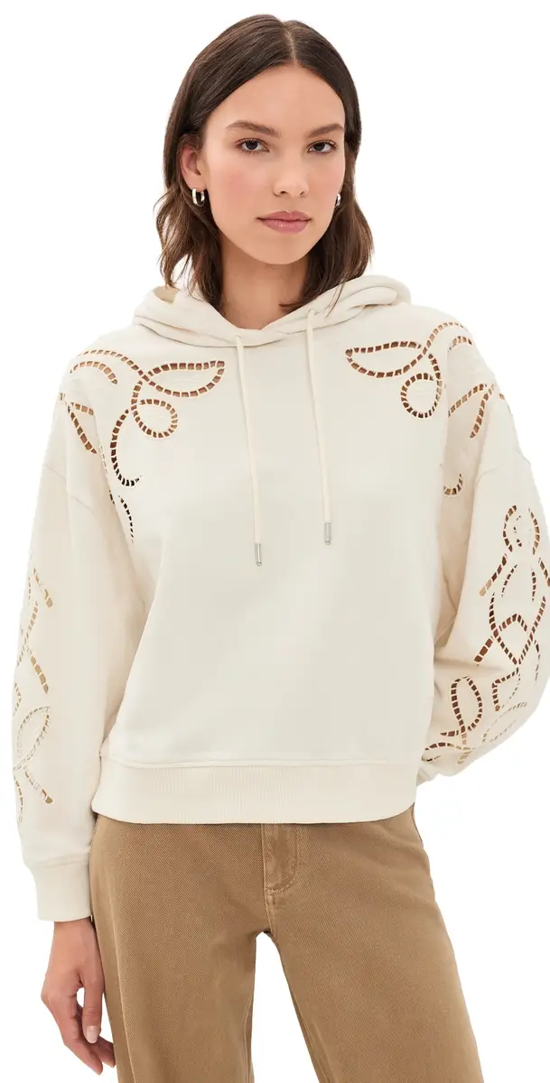 Ba&sh Beni Embroidered Hoodie | Image 1 Ba&sh Beni Embroidered Hoodie | Image 1