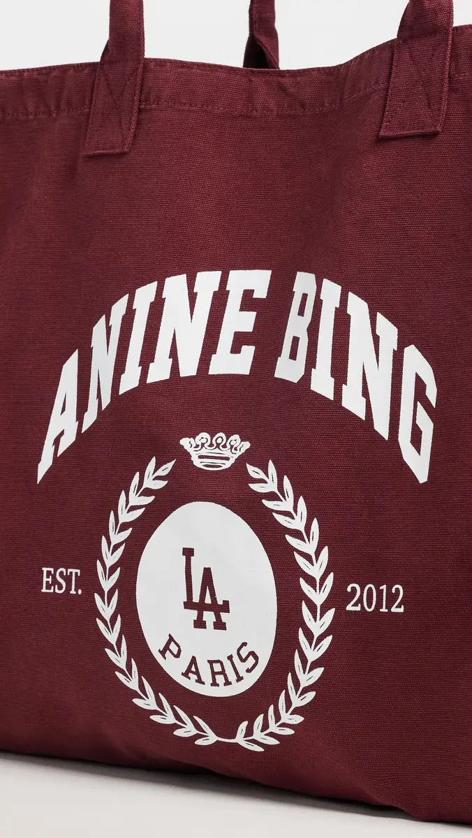 Anine Bing Leo Canvas Collegiate Tote Bag | Thumbnail 5 Anine Bing Leo Canvas Collegiate Tote Bag | Thumbnail 5